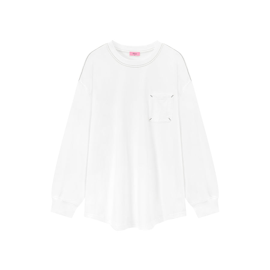 CHUU Basic Boxy Long Sleeve T-Shirt