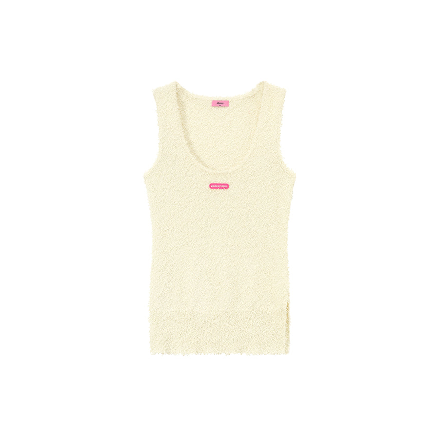 CHUU Logo Basix Slit Sleeveless Top