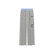 Slit Color Wide Sporty Casual Pants