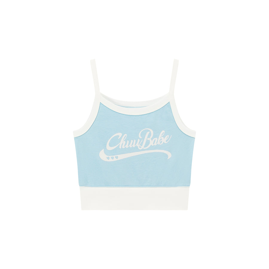 CHUU Chuu Babe Color Blocked Bustier Crop Top