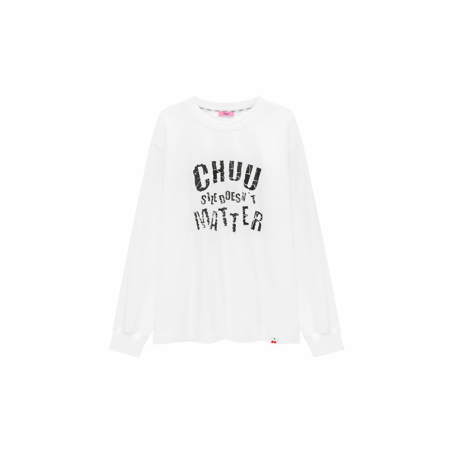 CHUU Size Doesnt Matter Lettering Loose T-Shirt