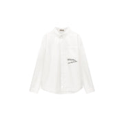 Pocket Embroidered Long Sleeve Shirt