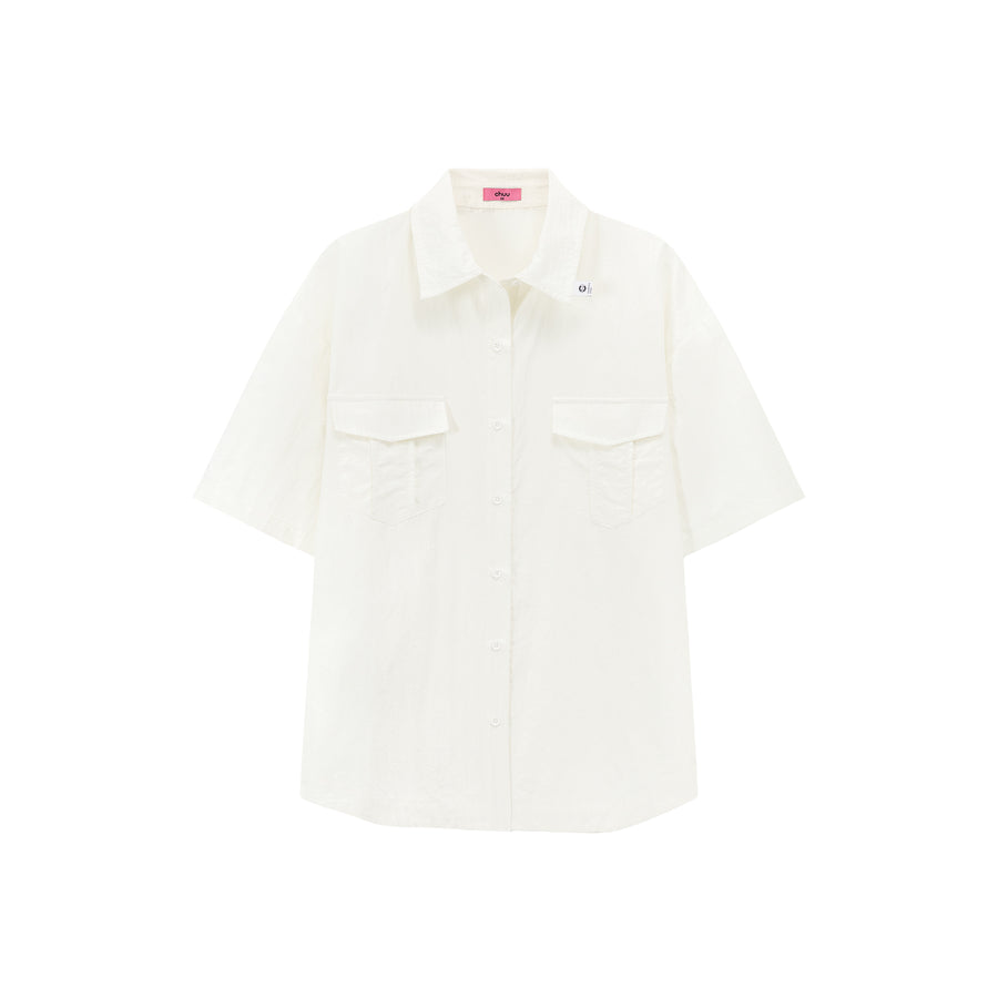 CHUU Multi-Pocket Short Sleeve Shirt Jacket