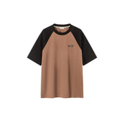 Contrast Raglan Basic Sporty T-Shirt