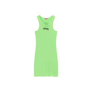 Frilly Hem Sleeveless Logo Mini Dress