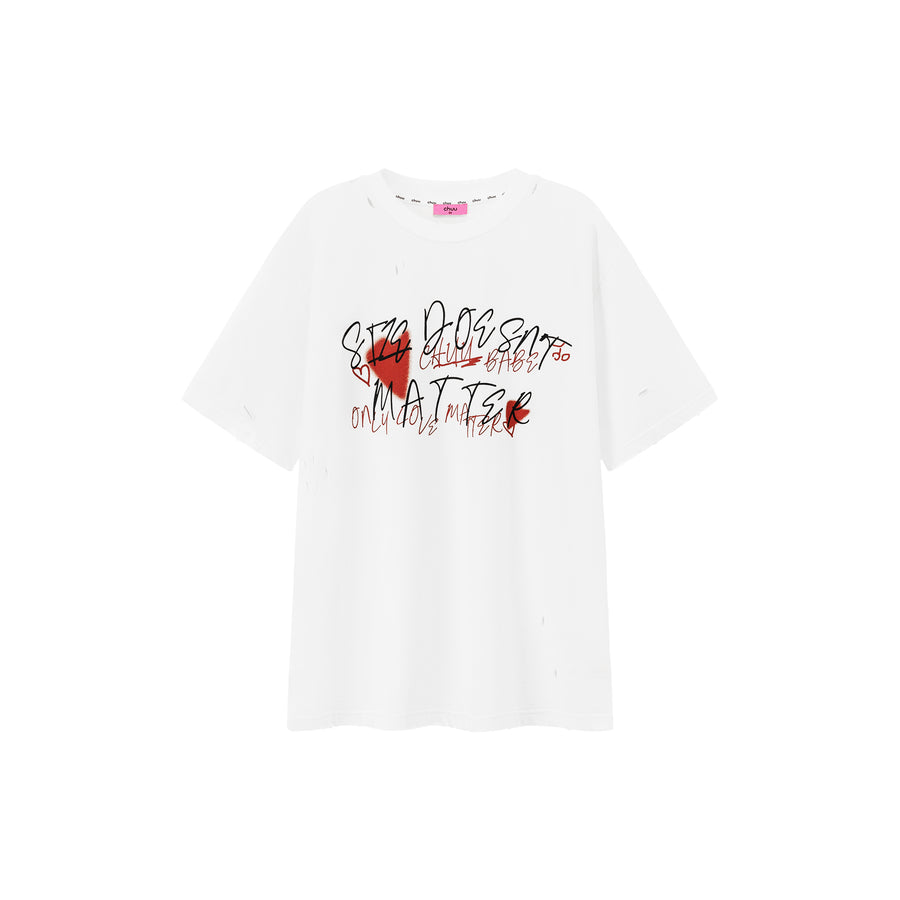 CHUU Size Doesnt Matter Cotton Loose-Fitting T-Shirt