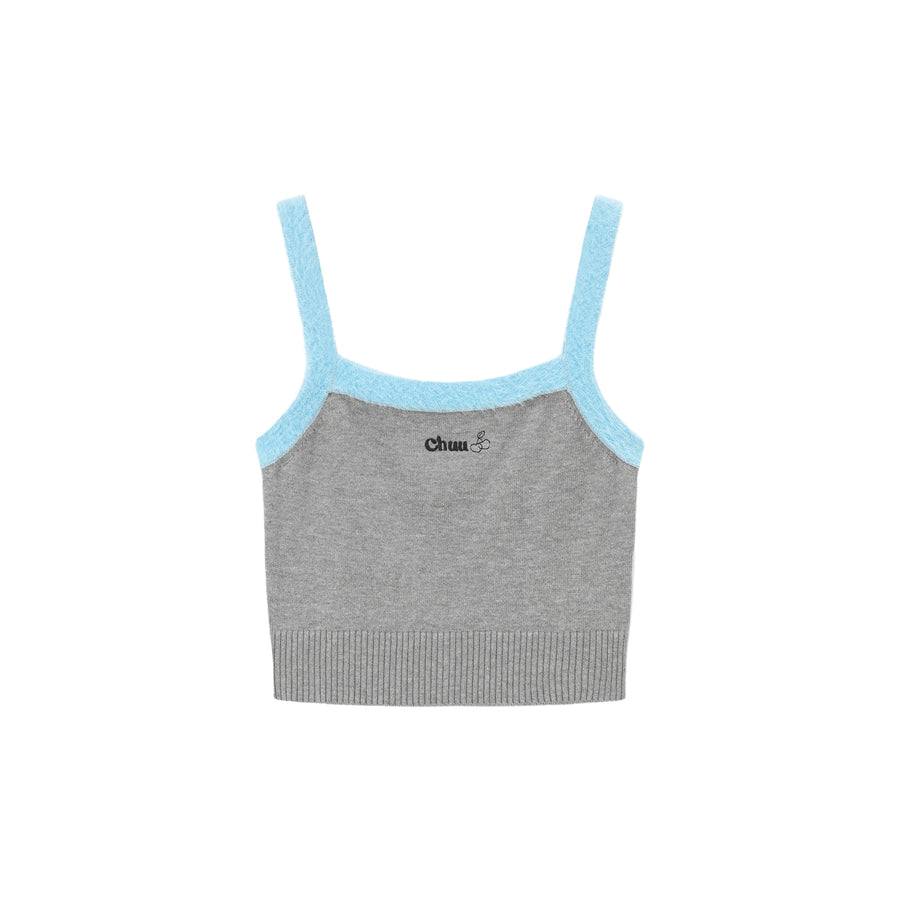 CHUU Line Color Scheme Sleeveless Crop Top