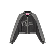 Logo Colored Zip-Up Varsity Jacket