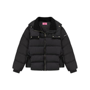 Solid Hooded Padded Jacket