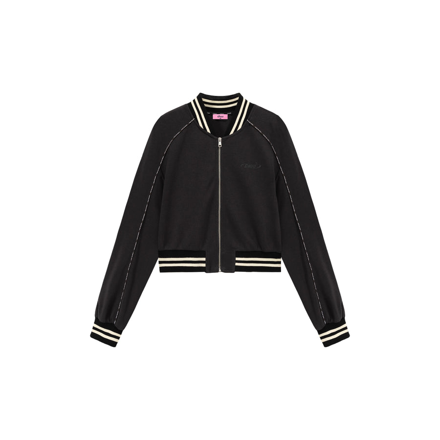 CHUU Varsity Color Sporty Cropped Jacket