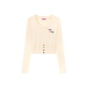 Rainbow Button Knit Color Sweater