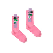 Colored Frog Sticker High Socks