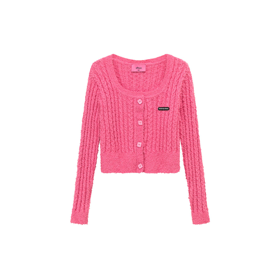 CHUU Color Crop Cardigan