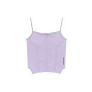 Color Bustier Slim Sleeveless Top