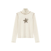 Star High Neck Stitch Top