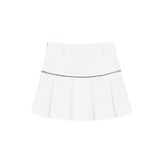 Daily Belt Loops Pleated Mini Skirt