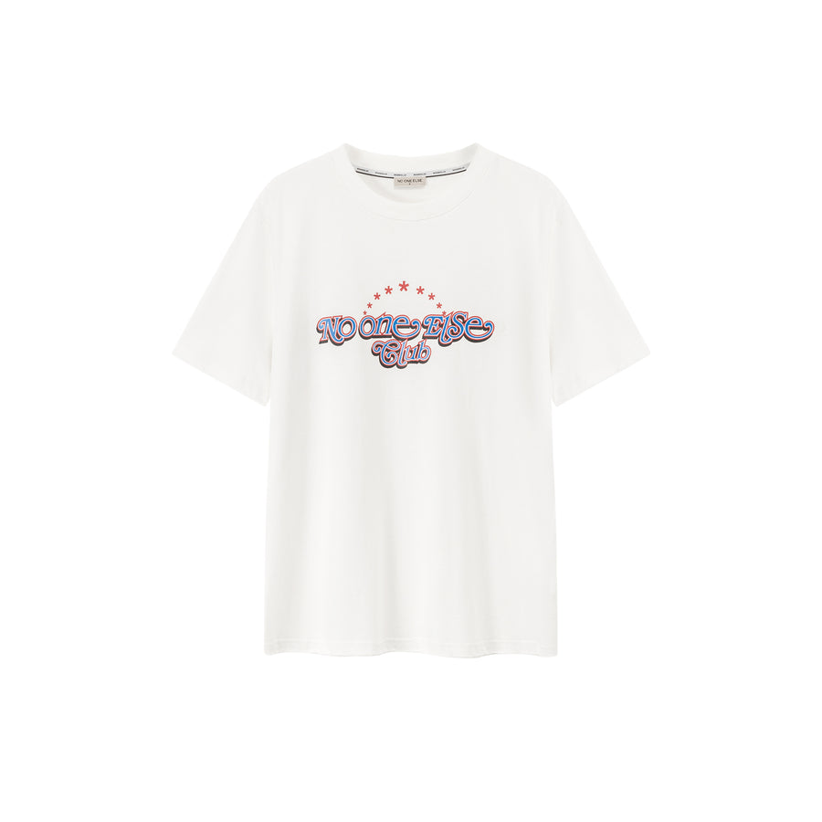 CHUU Noe Club Stars Printed Boxy Short Sleeve T-Shirt