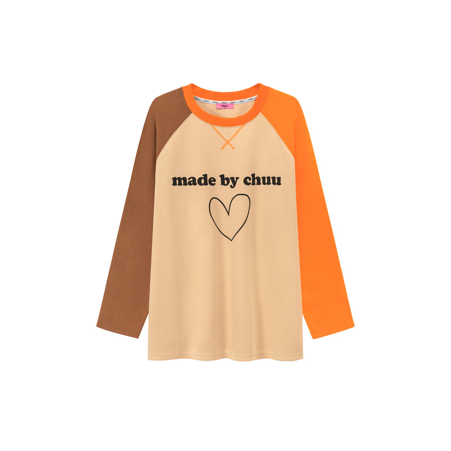 CHUU Logo Heart Color Long Sleeve T-Shirt