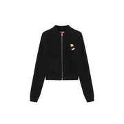 Color Puppy Logo Zip-Up Cardigan