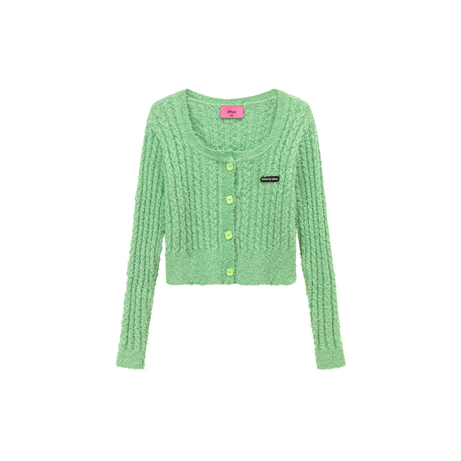 CHUU Color Crop Cardigan