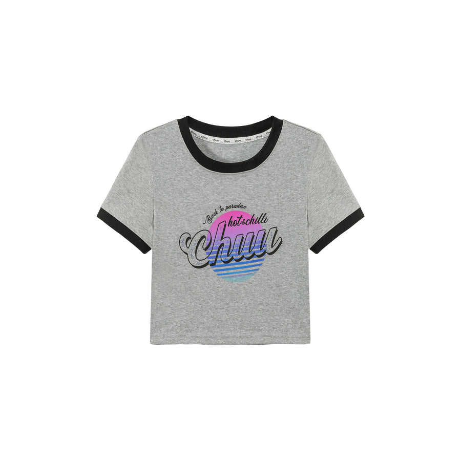 CHUU Color Combination Hot And Chill Line T-Shirt