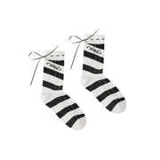 Ribbon Stripe High Socks