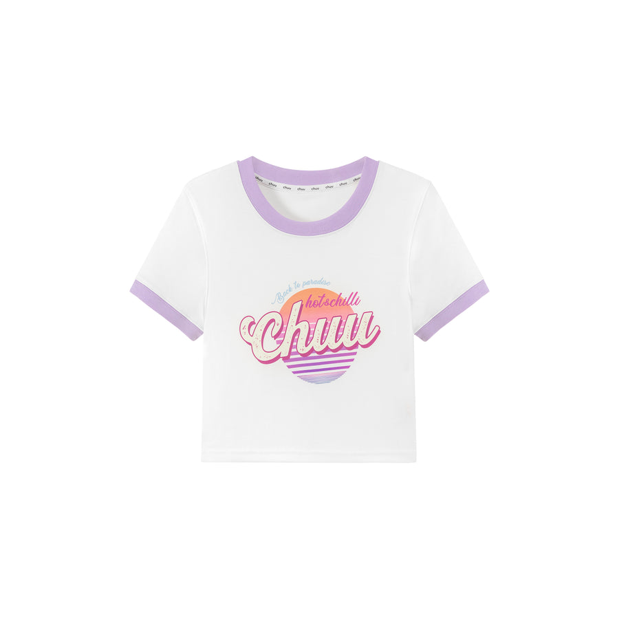 CHUU Color Combination Hot And Chill Line T-Shirt