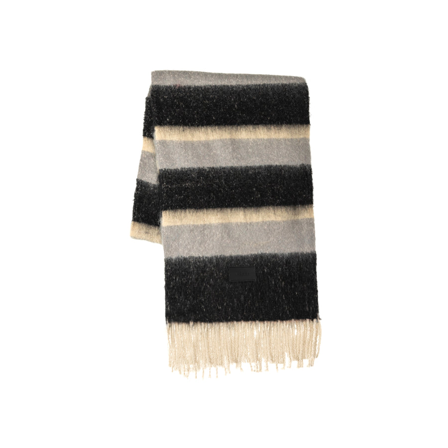 CHUU Striped Fringe Muffler