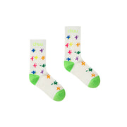 Colored Pixel Print High Socks