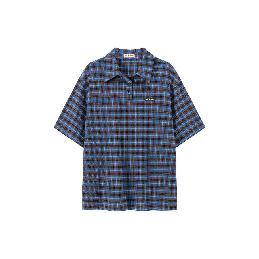 CHUU Retro Checked Loose Fit Shirt