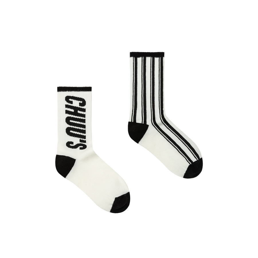 CHUU Ribbed Lined Color High Socks