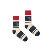 Vintage Basebeall Themed Colorblocked High Socks