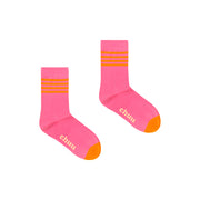 Logo Stripe Color High Socks