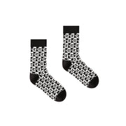 Star Pattern Contrasting Colors High Socks