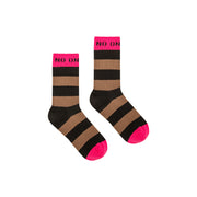 Pop Of Color Logo Striped High Socks