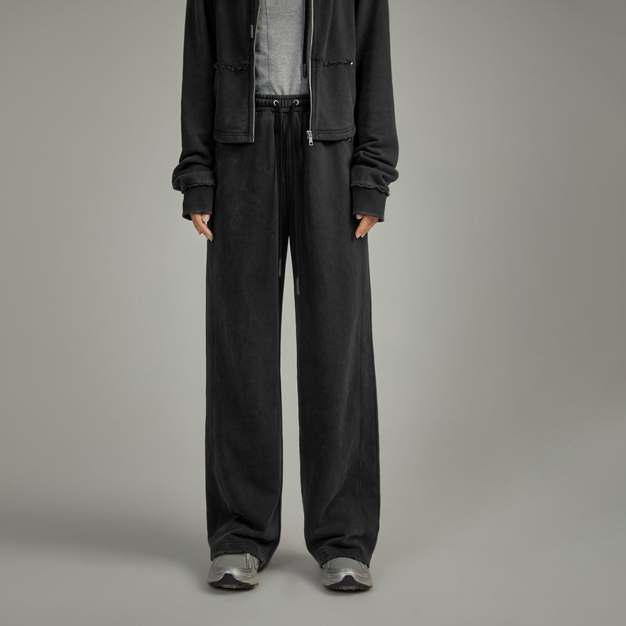 CHUU Simple Wide Casual String Pants