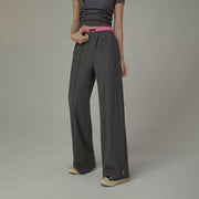 Wide Double Banding Loose Fit Pants