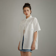 Noe Back Lettering Loose Fitting Shirt