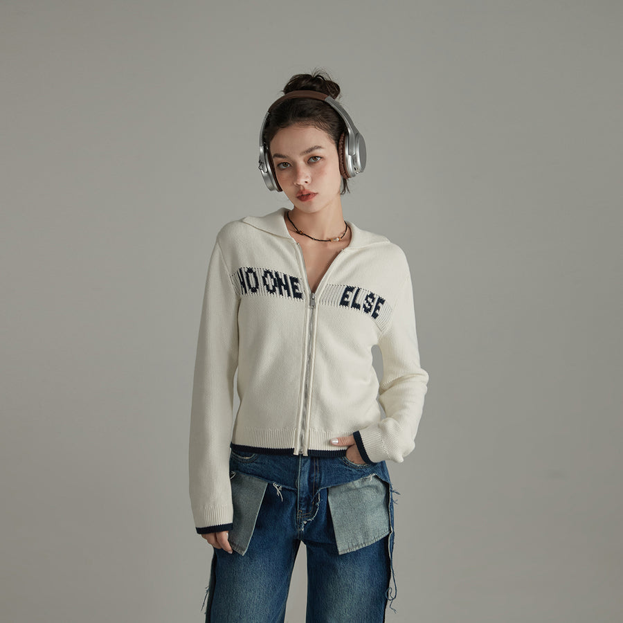 CHUU Logo Simple Long Sleeve Zip-Up