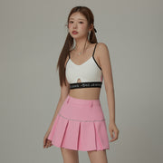 Color Matching Sleeveless Sports Bra Top