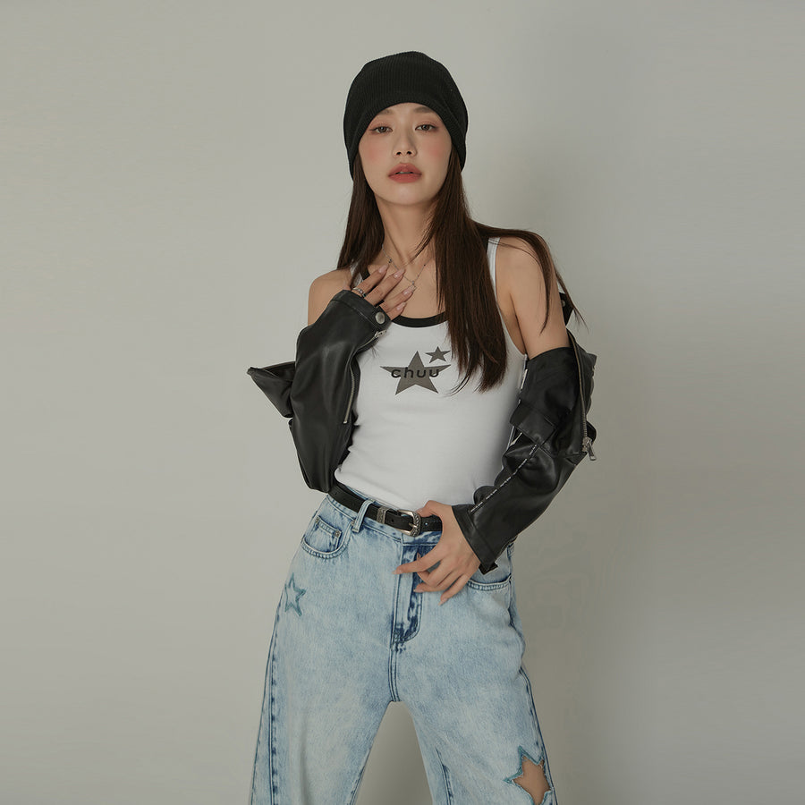 CHUU Chuu Star Center Basic Sleeveless T-Shirt