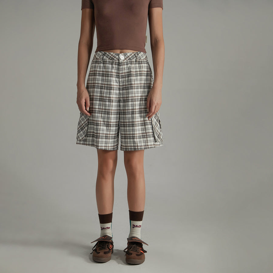 CHUU Retro Checked Color Loosefit Daily Shorts