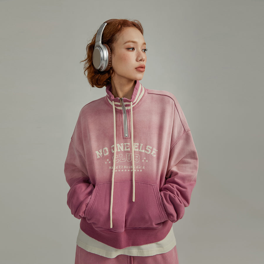 CHUU Gradient Anorak Logo Sweatshirt