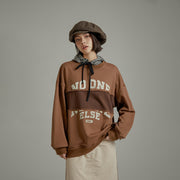 Logo Color Combination Overfit Sweatshirt