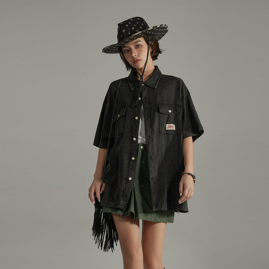 CHUU Front Pockets Design Loose Fit Short Sleeve Shirt