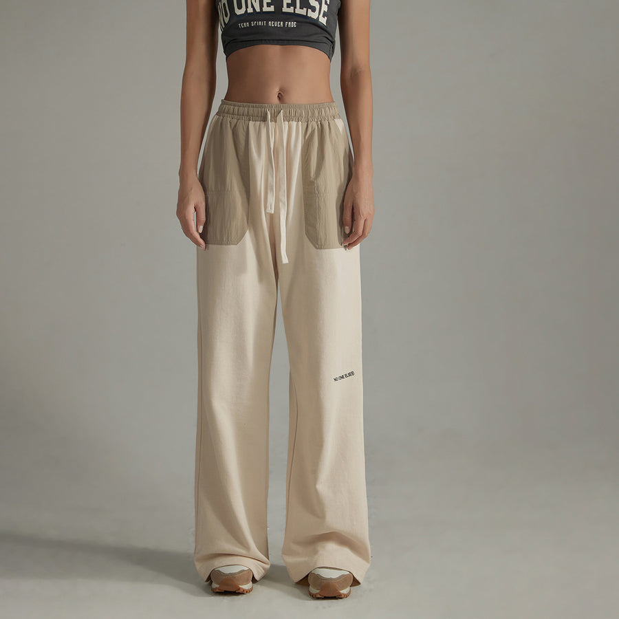 CHUU Banded Wide-Leg Slacks