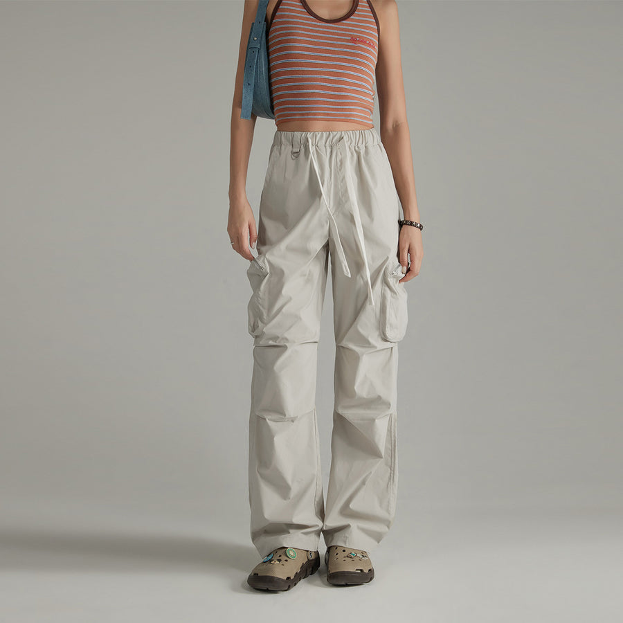 CHUU Casual Drawstring Wide Cargo Pants