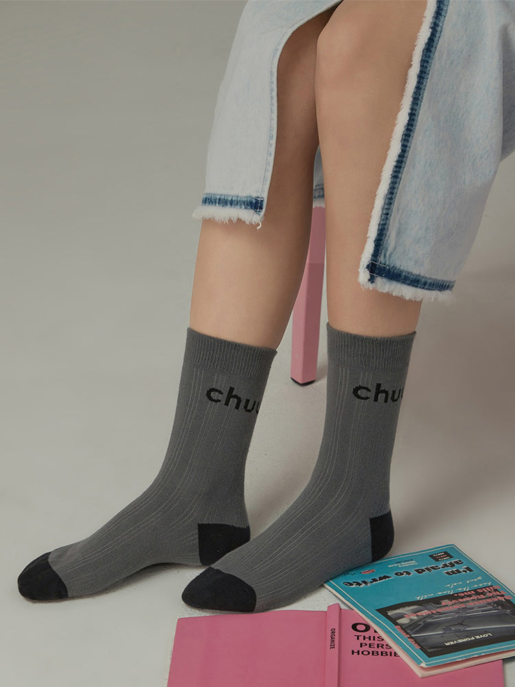 CHUU Logo Classic High Socks