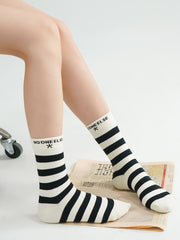 Logo Striped High Socks