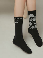 Puppy Lettering Socks